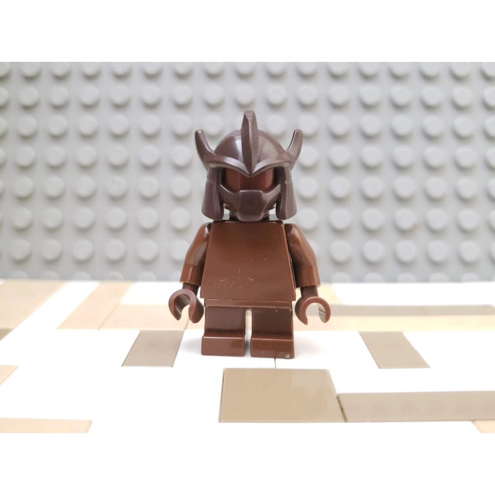 LEGO TMNT Shredder Minifigure Reddish Brown Prototype Style Monochrome Ninja